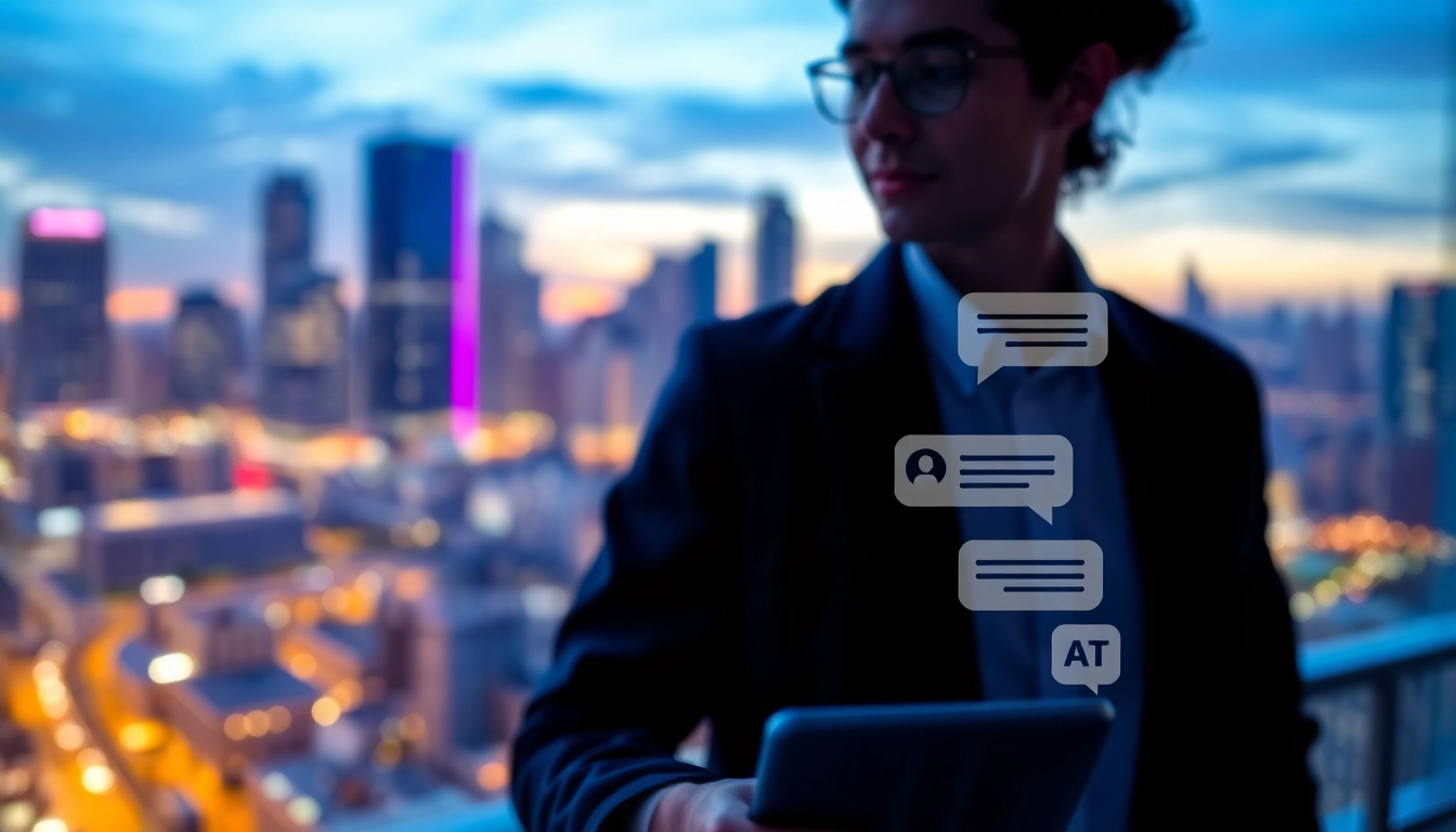 Engaging AI sex chat interface fostering conversation in a modern setting.